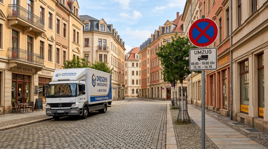 Halteverbotszone für Umzug in Dresden